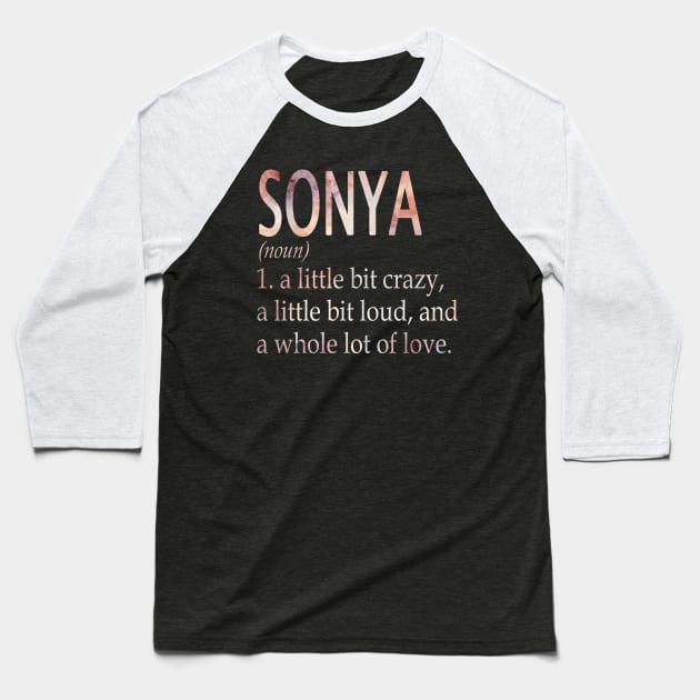 Sonya Girl Name Definition Baseball T-Shirt by ThanhNga